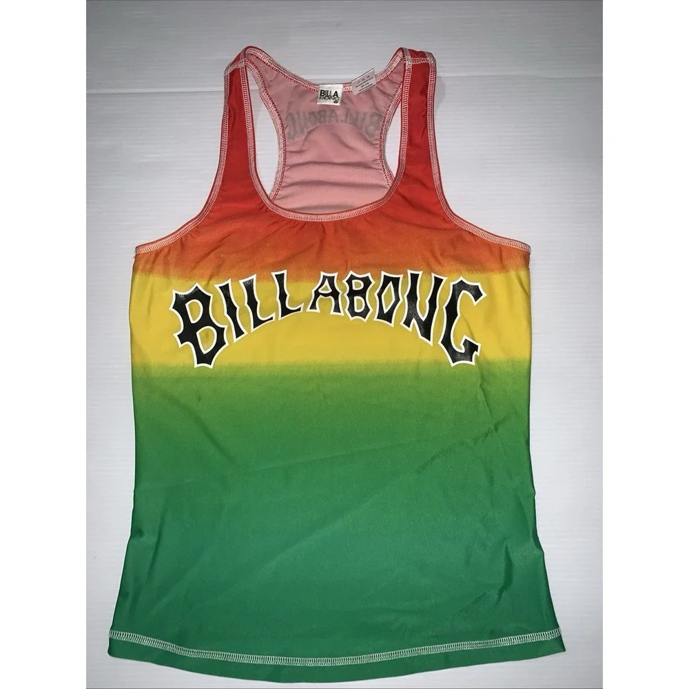 Billabong Rasta Rashguard Swim Shirt Swimsuit Top Unisex Adult S Youth L UPF 50+
